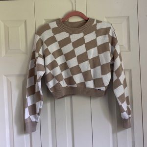 Hollister womens checkered sweater